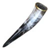 The Hooded Raven ™ Pure Brass Rim Drinking Horn Vessel Canvas Bag Included -Knife Sales Store IN60848 28126.1599143693