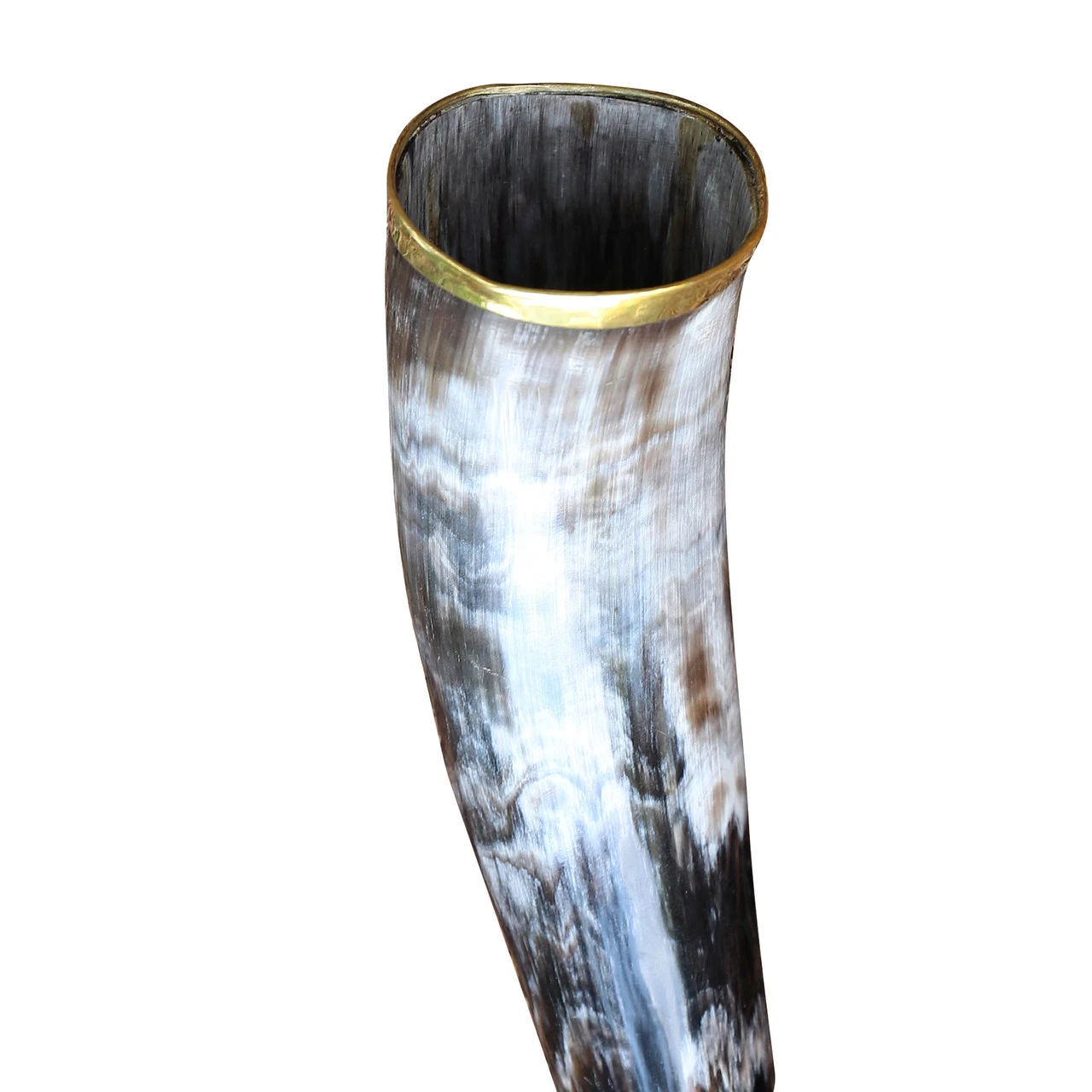 The Hooded Raven ™ Pure Brass Rim Drinking Horn Vessel Canvas Bag Included 7 The Hooded Raven ™ Pure Brass Rim Drinking Horn Vessel Canvas Bag Included - Image 5
