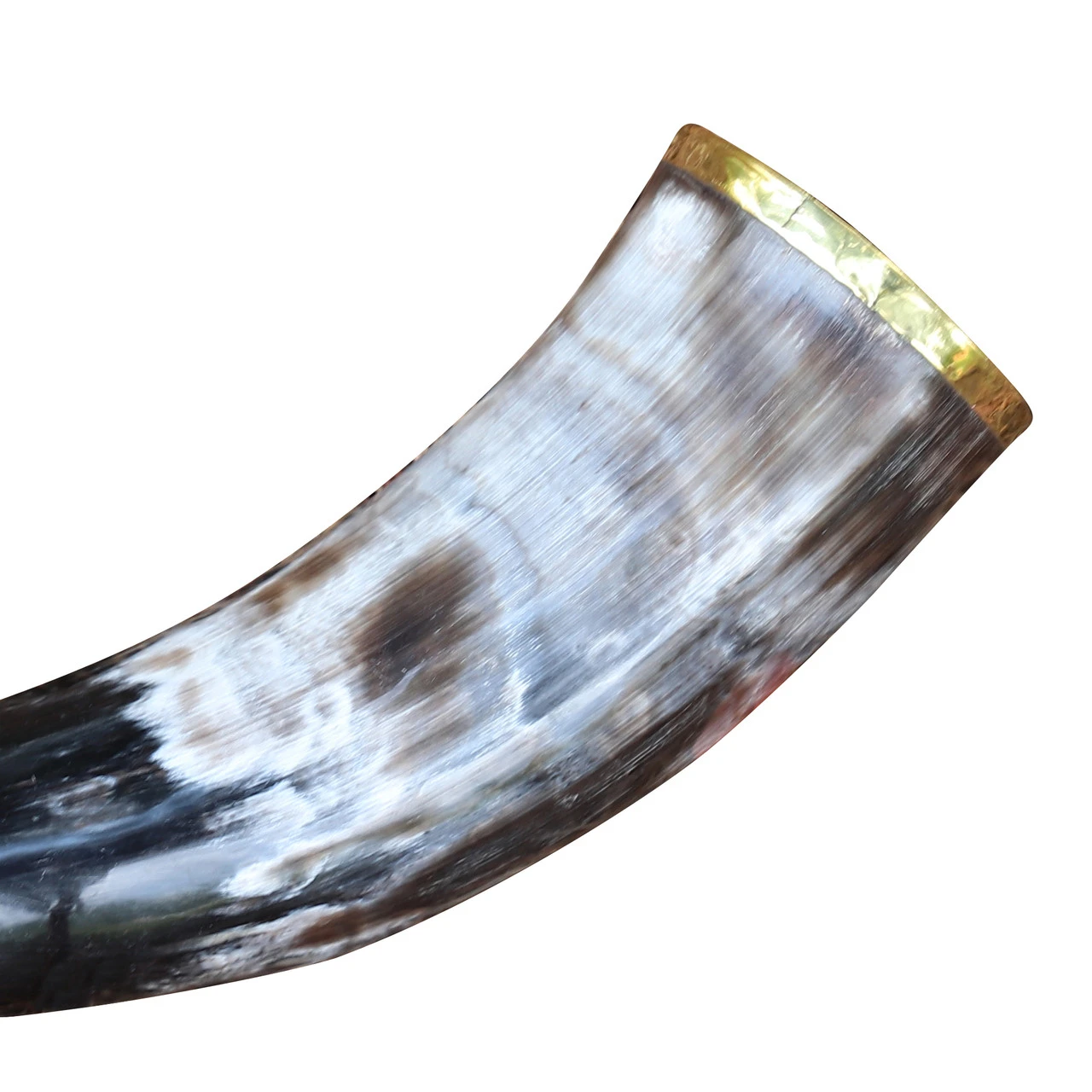 The Hooded Raven ™ Pure Brass Rim Drinking Horn Vessel Canvas Bag Included 6 The Hooded Raven ™ Pure Brass Rim Drinking Horn Vessel Canvas Bag Included - Image 4