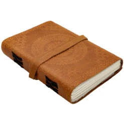 Design Calling Embossed Floral Mandala Hand Crafted Writing Drawing Leather Notebook Sketchbook Diary Journal -Knife Sales Store IN60932 03 59035.1688734200