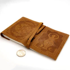 Old-fashioned Cursive Embossed Leather-Bound Journal Choice Of Design -Knife Sales Store IN60933 30560.1674141775