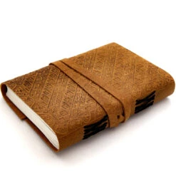Old-fashioned Cursive Embossed Leather-Bound Journal Choice Of Design -Knife Sales Store IN60934 42430.1674141775