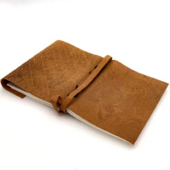 Old-fashioned Cursive Embossed Leather-Bound Journal Choice Of Design -Knife Sales Store IN60934 98151.1674141775