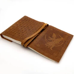 Old-fashioned Cursive Embossed Leather-Bound Journal Choice Of Design -Knife Sales Store IN60936 65140.1674141775