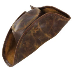 Brown Leather Pirate Tricorn Hat -Knife Sales Store IN6363BRL 48002.1672420980