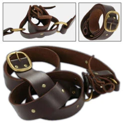 Knights Templar Double Belt Sword Frog Large -Knife Sales Store IN6402L 14832.1564501287