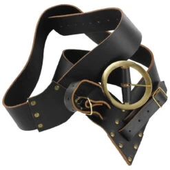 Leather Right Handed European Baldric Black Belt -Knife Sales Store IN6414BK 69063.1564502733