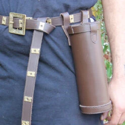 Medieval Leather Bottle Holder Brown -Knife Sales Store IN6531BR 07097.1564501959
