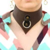 Foxy Lady Genuine Leather Collar -Knife Sales Store IN6809BR 40309.1564503184