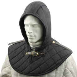 Cotton Padded Collar Armor And Cap Black -Knife Sales Store IN7207BK 89428.1564502102