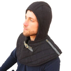 Cotton Padded Collar Armor And Cap Black -Knife Sales Store IN7207BK 37553.1564502102