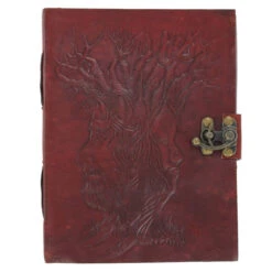 Mother Earth Father Time Leather Diary -Knife Sales Store IN8672BRWL 71030.1564503310