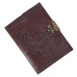 Howl At The Moon Leather Wolf Journal -Knife Sales Store IN8675BRWL 49963.1564503314