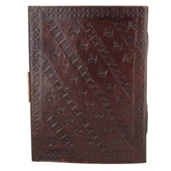 Howl At The Moon Leather Wolf Journal -Knife Sales Store IN8675BRWL 62774.1564503314