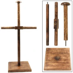 Armor Helmet & Breastplate Display Wooden Stand -Knife Sales Store IN9708 87831.1564502141