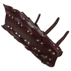 Drogo's Fury Dragon Scale Adjustable Leather Leg Greaves | Brown | -Knife Sales Store LG103BB 34878.1602277880