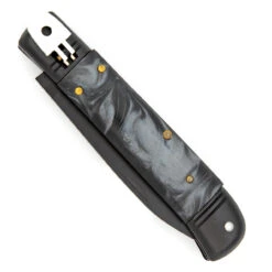 Splayed Stars Lever Lock Automatic Knife With Black Pearl Handle -Knife Sales Store LV2453 77856.1661800590