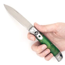 Automatic Volatile Toxin Lever Lock Knife With Translucent Green Handle -Knife Sales Store LV2465 61429.1661803461