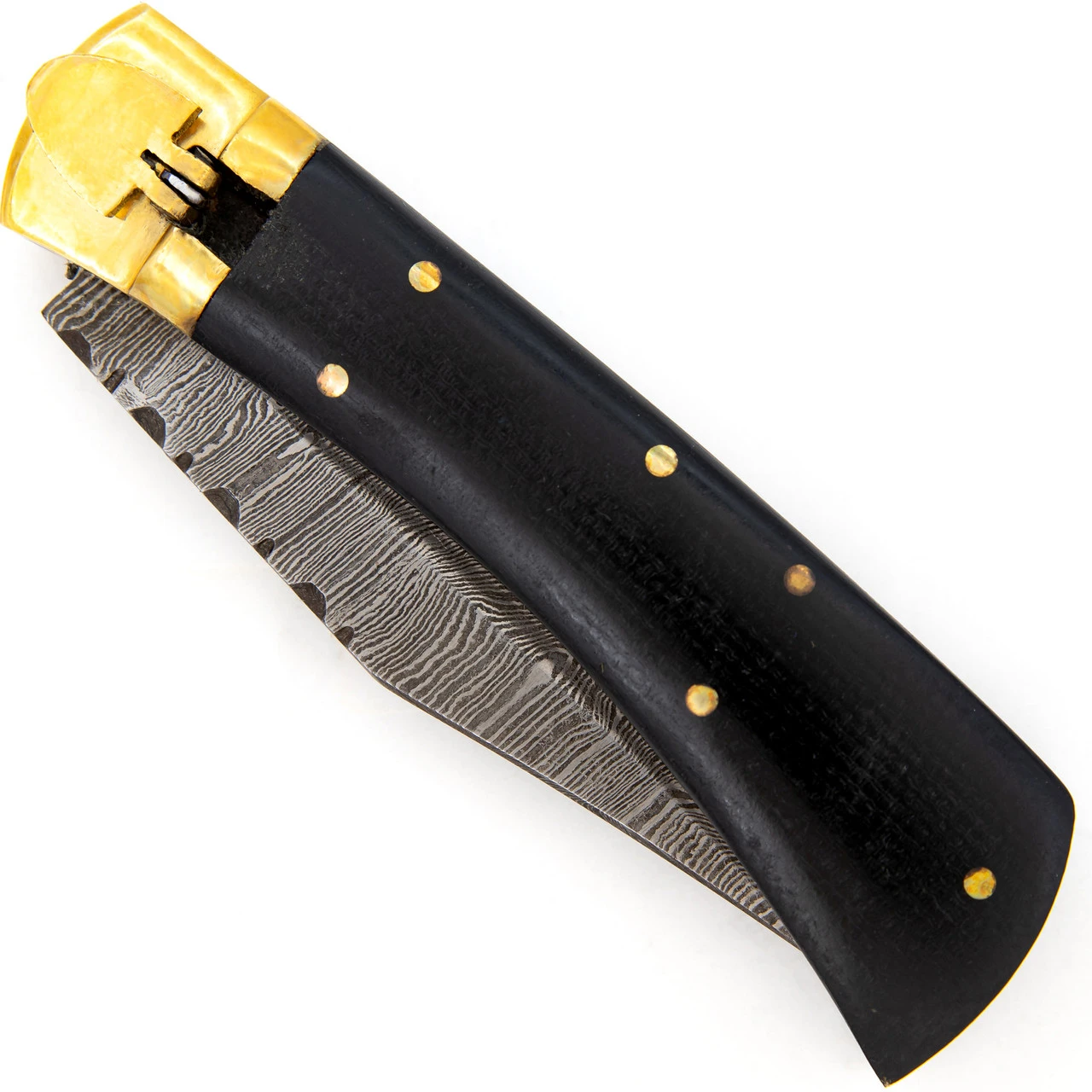 Playing Dirty Turkish Clip Point Automatic Switchblade Lever Knife | Micarta Handle 5 Playing Dirty Turkish Clip Point Automatic Switchblade Lever Knife | Micarta Handle - Image 3