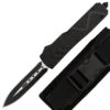 Blood Phantom OTF Automatic Out The Front Switchblade Knife W/ Textured Finish, Belt Clip, & Glass Breaker