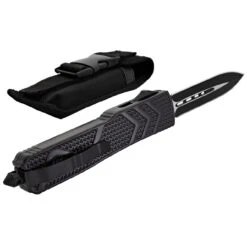 Blood Phantom OTF Automatic Out The Front Switchblade Knife W/ Textured Finish, Belt Clip, & Glass Breaker -Knife Sales Store PA2616 03 49046.1692302621