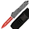 Red On Steel Automatic OTF Out The Front Knife W/ Textured Anti-Slip Handle, Belt Clip, & Glass Breaker -Knife Sales Store PA2617 01 13384.1692423915