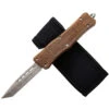 Gleaming Woodland Damascus Tanto Automatic OTF Knife W/ Wood Design Handle -Knife Sales Store PAMD2750SL 01 20093.1689953083