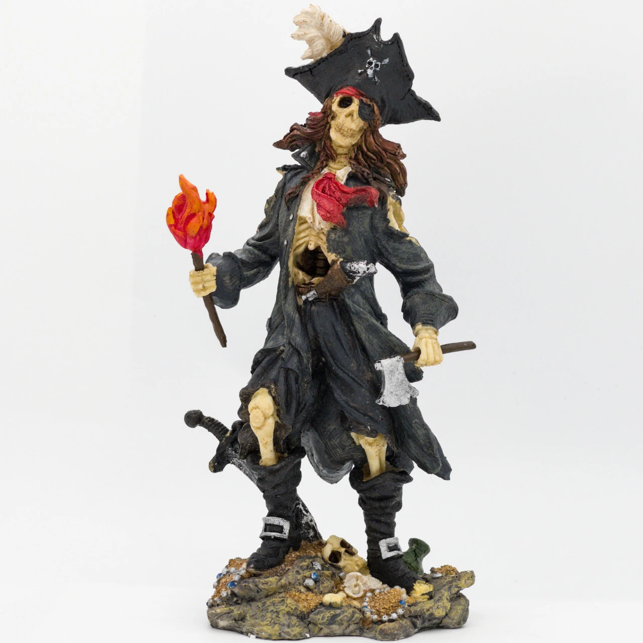 Isla De Muerta Skeleon Pirate Captain Figure Statue 3 Isla De Muerta Skeleon Pirate Captain Figure Statue