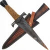 Old Stories Medieval Carbon Steel Full Tang Functional Reenactment Medieval Viking Dagger W/ Woven Twine Handle
