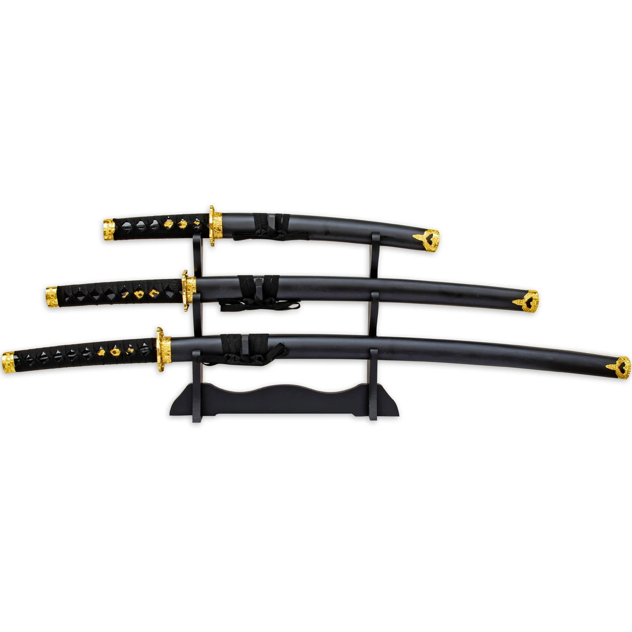 Decorated Dragon Historical Replicas | Japanese Short Sword Tachi Wakizashi Aikuchi Tantō Katana Set Of 3 Swords W/ Stand 7 Decorated Dragon Historical Replicas | Japanese Short Sword Tachi Wakizashi Aikuchi Tantō Katana Set Of 3 Swords W/ Stand - Image 5