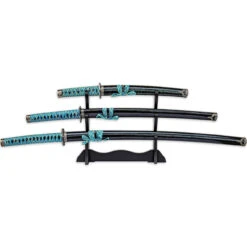 Mizuchi’s Blessing Historical Replicas | Japanese Tachi Wakizashi Aikuchi Tantō Short Sword Katana Set Of 3 Swords W/ Stand -Knife Sales Store SS2734 41059.1673985939