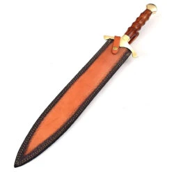 Skärva Hand Forged Damascus Steel Leaf Blade Short Sword -Knife Sales Store SSD2675 97697.1642782856