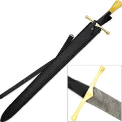 First Light Firestorm/ Twist Damascus Viking Templar Sword -Knife Sales Store SSD3021T 38453.1664826880