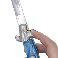 Wave Breaker Light Blue Automatic Push Button Stiletto Knife -Knife Sales Store ST604 02424.1625172083