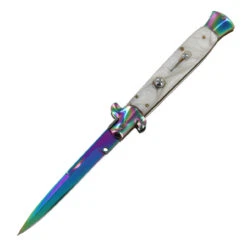 Poison Pearl Pushbutton Stiletto Automatic Italian Milano Knife -Knife Sales Store ST611 32055.1621017470