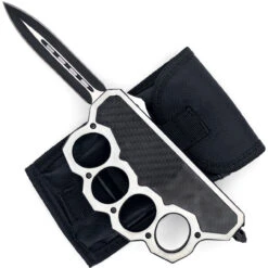 Carbon Phantom Automatic Dual Action OTF Knuckle Trench Style Knife -Knife Sales Store T2313 52442.1660069110