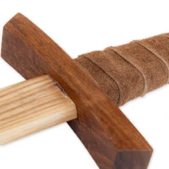 Steamed Beech Wood Replica Arming Sword |Triangular Pommel & Leather Wrapped Handle -Knife Sales Store W3069BR 14098.1682604239