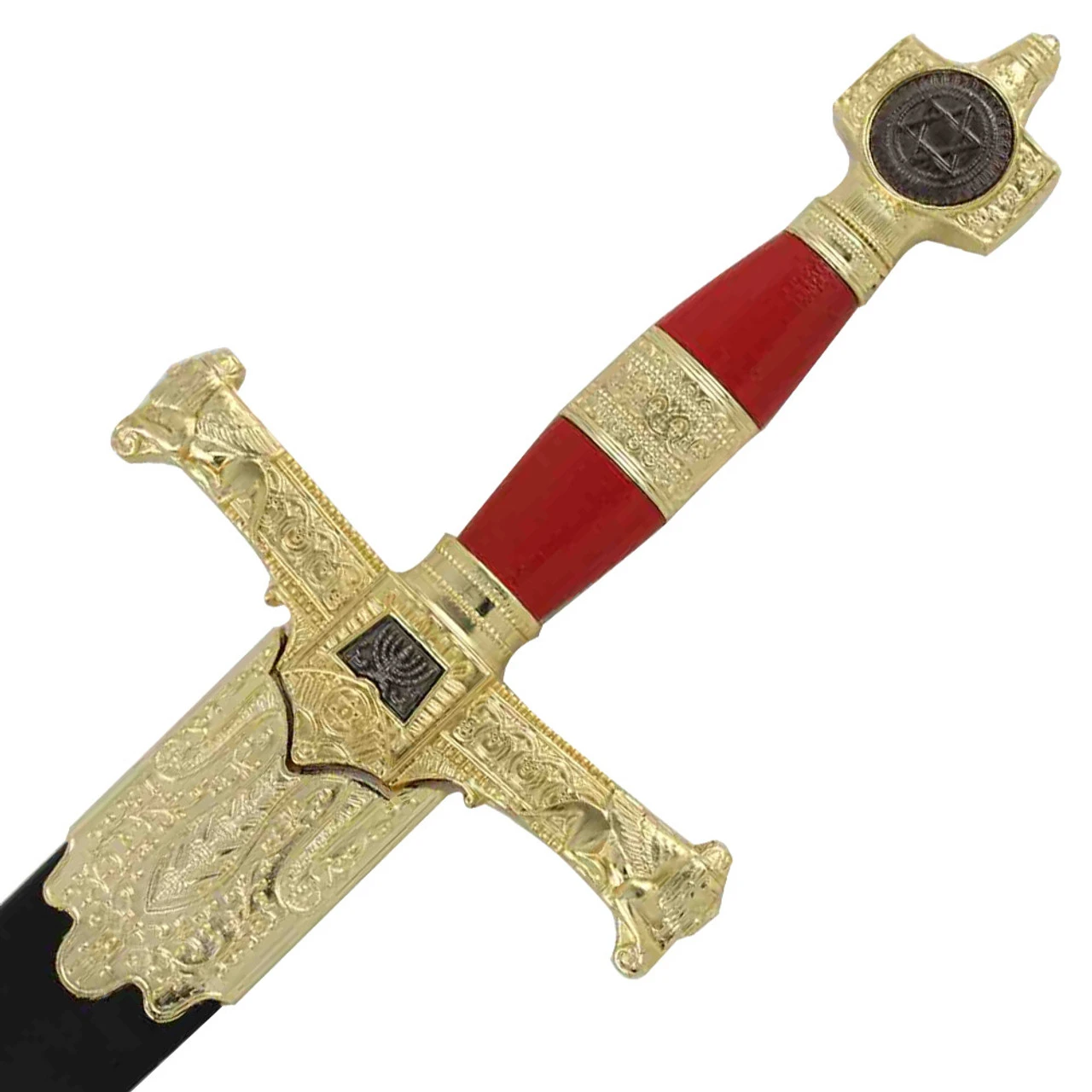 King Solomon Medieval Crusader Replica Longsword - Red 4 King Solomon Medieval Crusader Replica Longsword - Red - Image 2