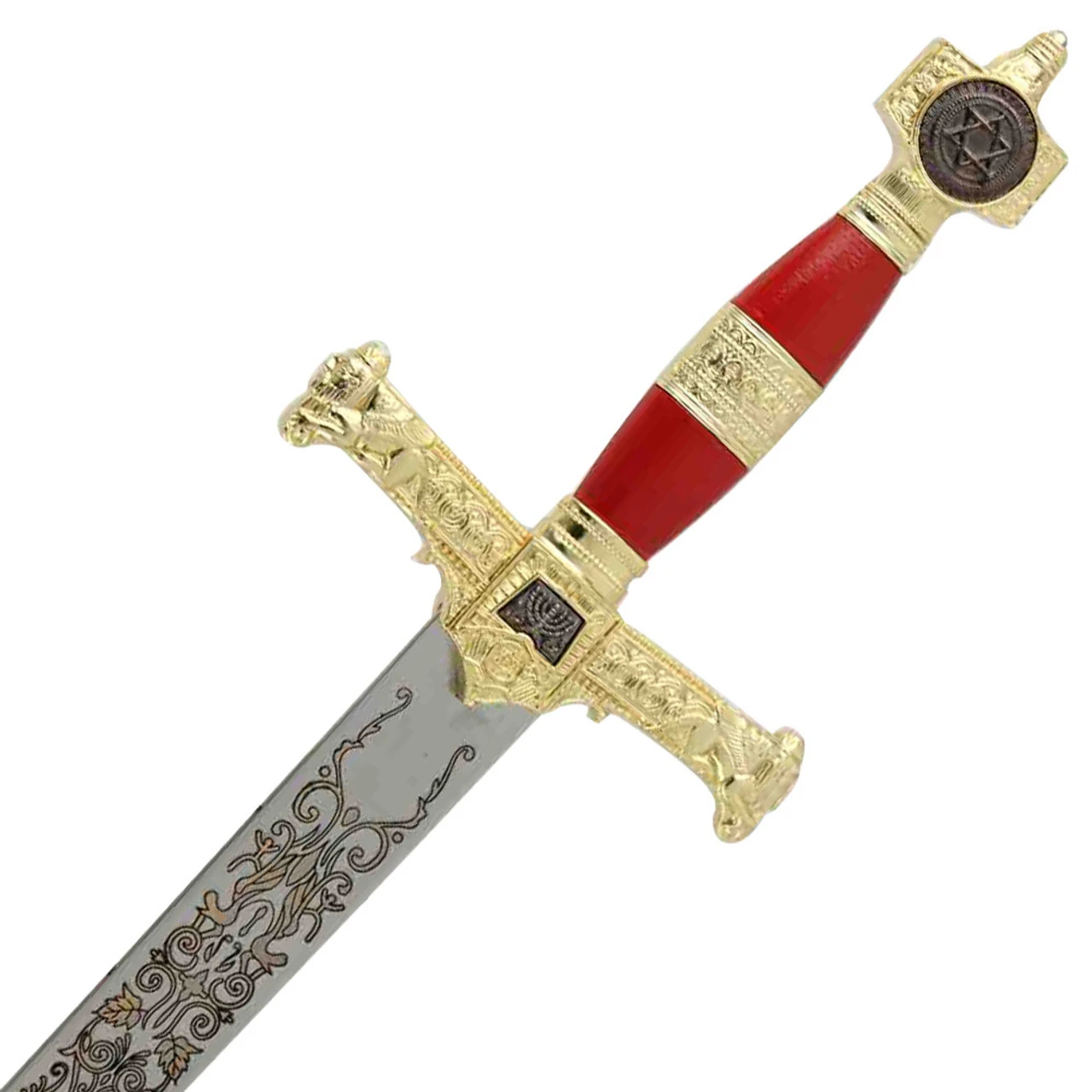 King Solomon Medieval Crusader Replica Longsword - Red 3 King Solomon Medieval Crusader Replica Longsword - Red
