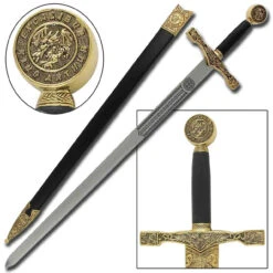 King Arthur Excalibur Replica Longsword - Gold -Knife Sales Store WG901 35455.1564501639