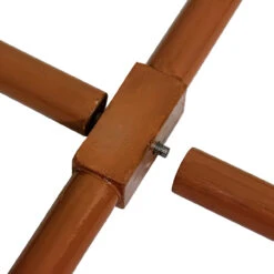 Prized Memento Handmade Sheesham Wood Helmet & Chest Armor Stand- Burnt Orange Finish -Knife Sales Store WS3112 07 80107.1693340349