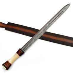 Greek Spatha Infantry Hand Forged Damascus Steel Sword -Knife Sales Store ancient greek infantry damascus steel spatha sword 3 58177.1564502209