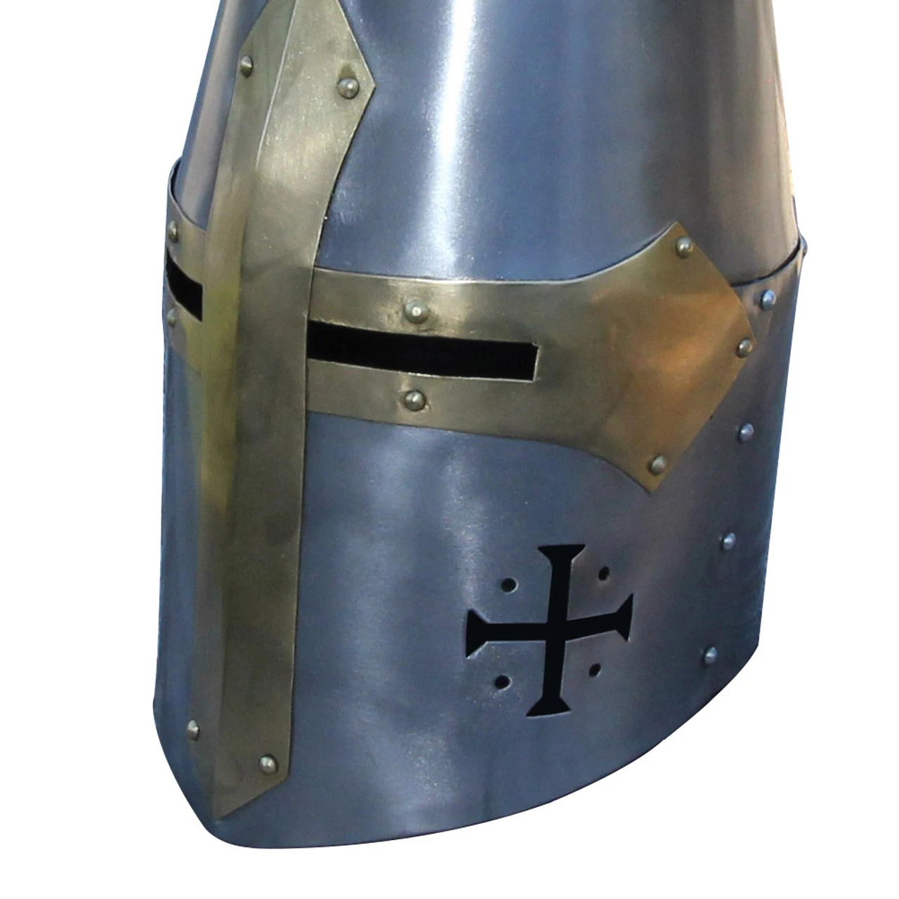Late Twelfth Century 20g Steel Crusader Templar Knight Great Helm 3 Late Twelfth Century 20g Steel Crusader Templar Knight Great Helm