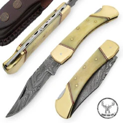 Hunt For Life Lockback Walker Hound Pocket Knife -Knife Sales Store dm2073bon 30731.1564504194