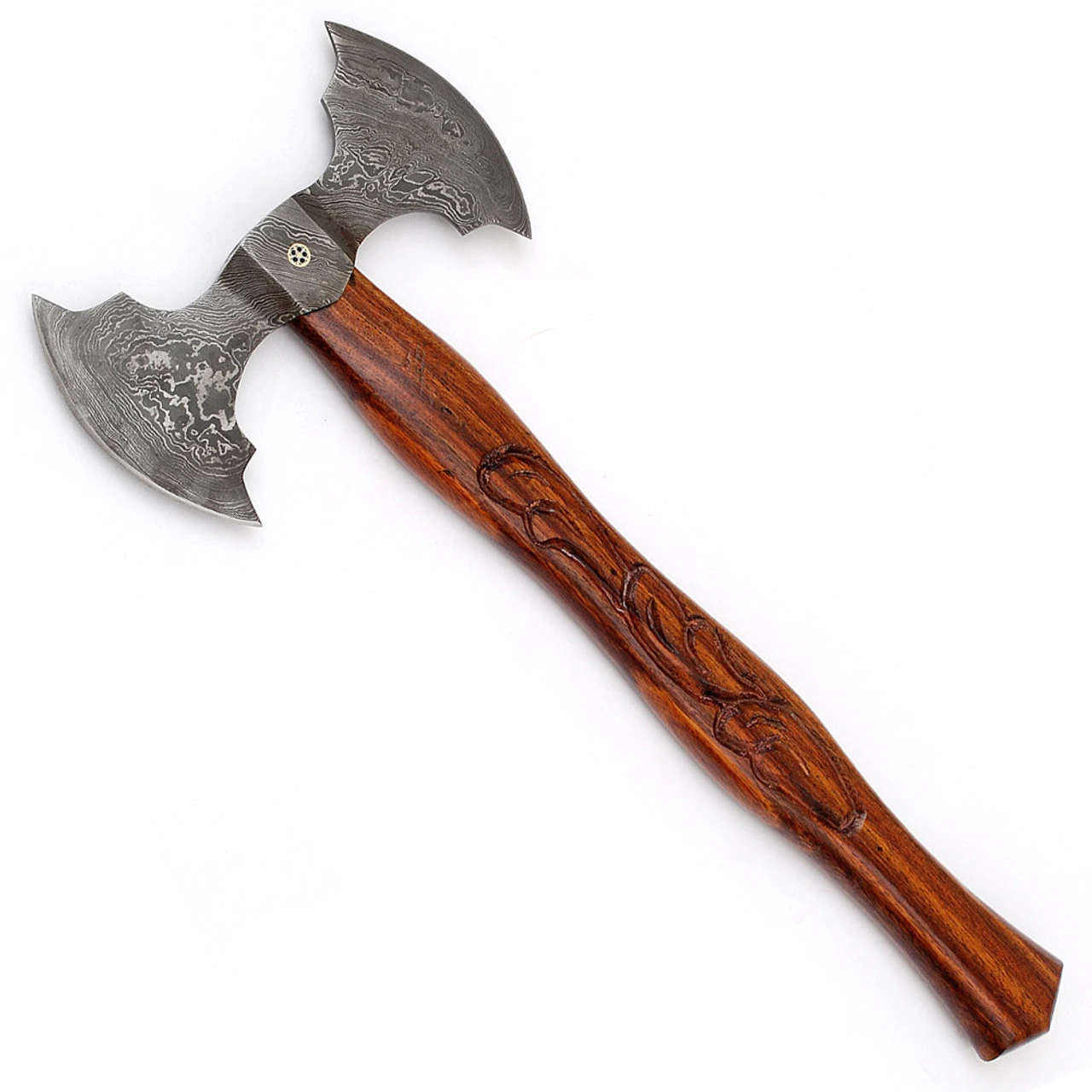 Viking Blade Of Ragnheidr Double Bit Hand Forged Damascus Steel Axe 6 Viking Blade Of Ragnheidr Double Bit Hand Forged Damascus Steel Axe - Image 4