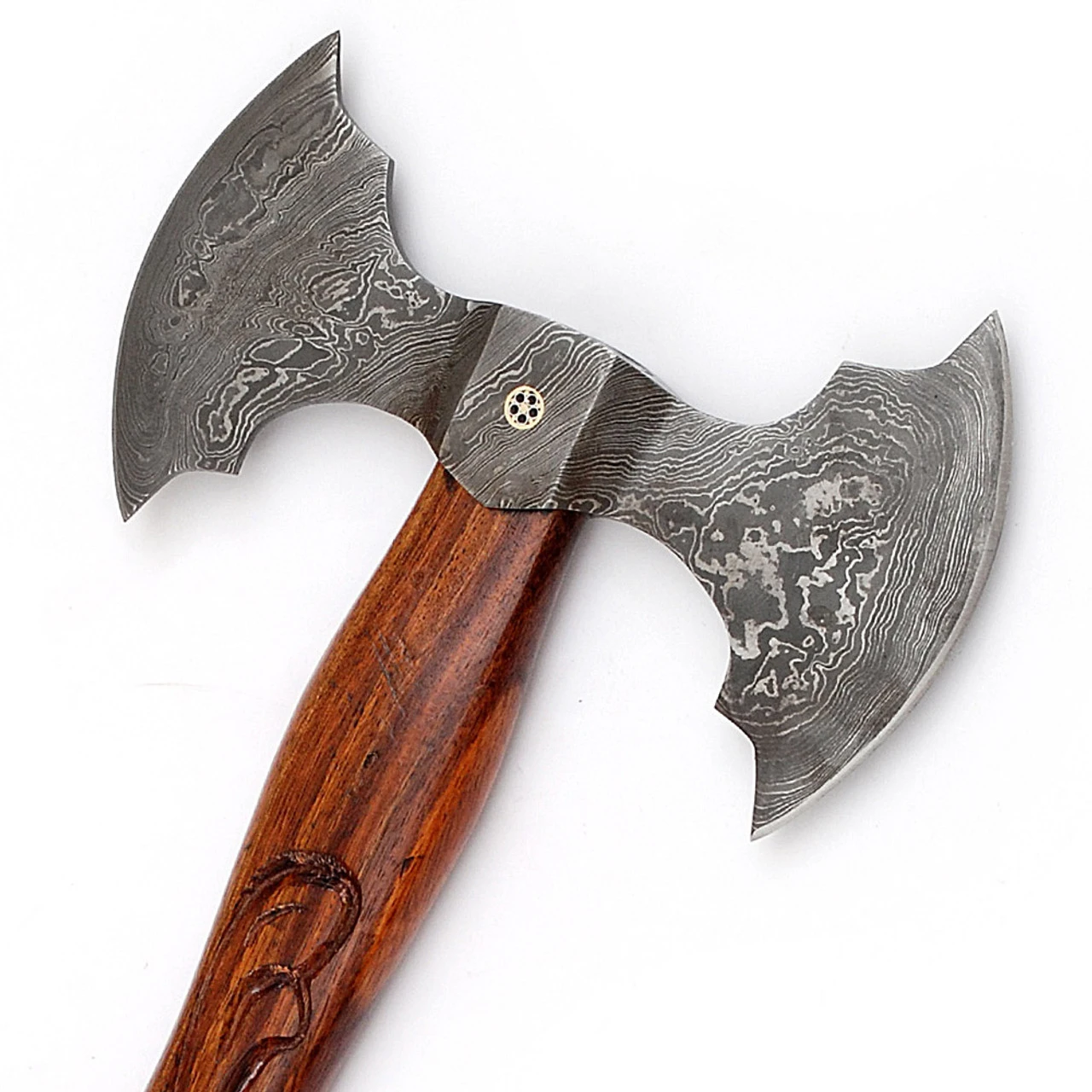 Viking Blade Of Ragnheidr Double Bit Hand Forged Damascus Steel Axe 4 Viking Blade Of Ragnheidr Double Bit Hand Forged Damascus Steel Axe - Image 2