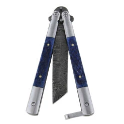 Damascus Pocket Jacaranda Coast Butterfly Knife -Knife Sales Store gbs29dt 50313.1564504528