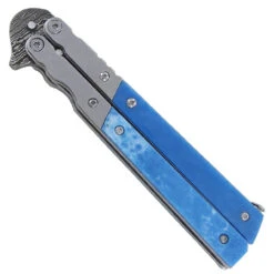 Heavy Duty Damascus Bourbon Blues Butterfly Knife -Knife Sales Store heavy duty damascus bourbon blues butterfly knife 1 66340.1564504975