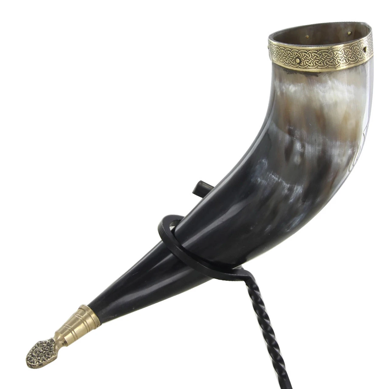 Horn Odins Wisdom Natural Drinking Horn Vessel 5 Horn Odins Wisdom Natural Drinking Horn Vessel - Image 3