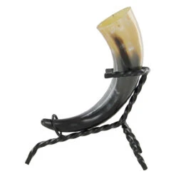 Medieval Viking Norwegian Drinking Horn & Stand -Knife Sales Store in4202is 95801.1564501590